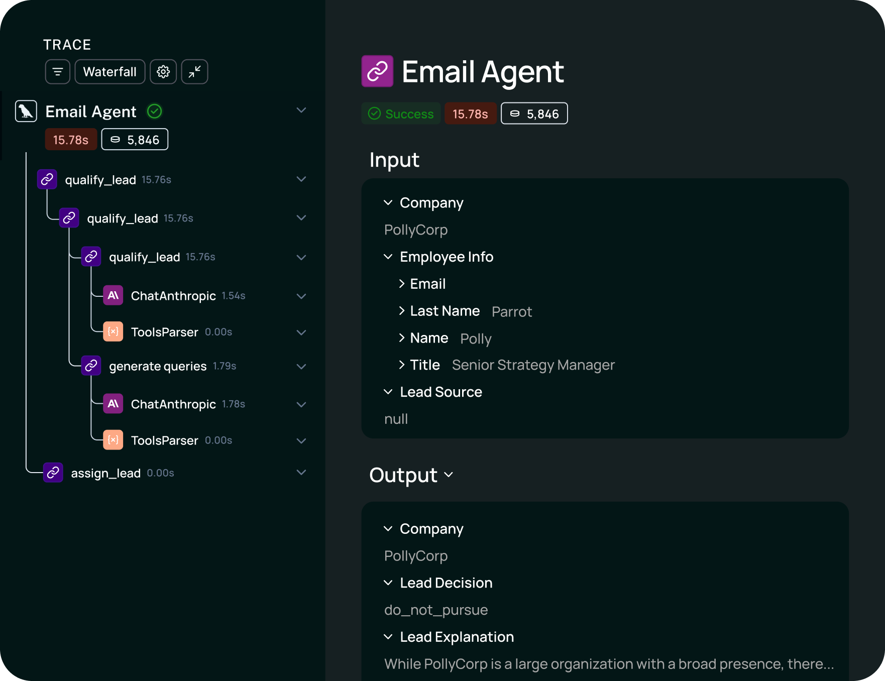 Braintrust agent tracing